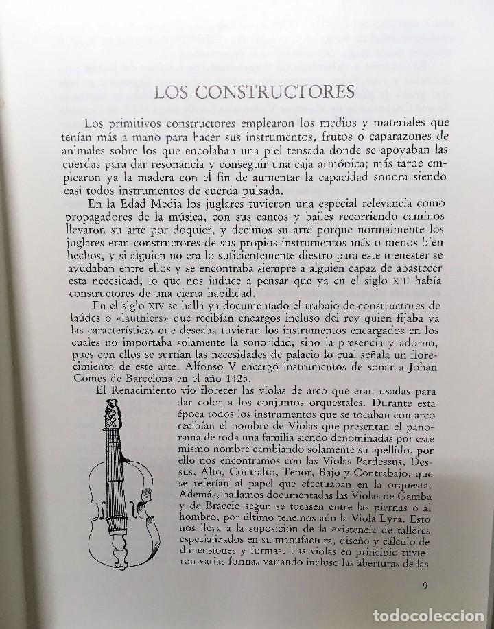 Libros antiguos: Manual del LUTHIER -Ramon Pinto 1989 - Foto 6