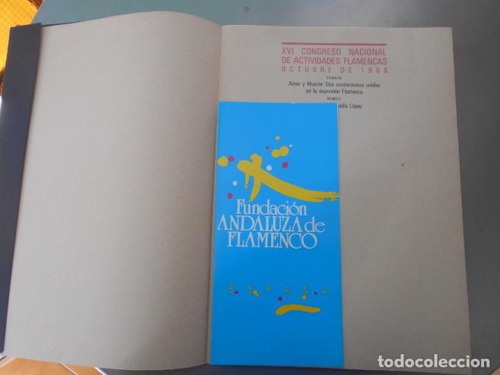 Libros antiguos: 16 congreso nacional de actividades flamencas-cordoba del 17 al 23 de octubre de 1988 - Foto 2 - 131935762