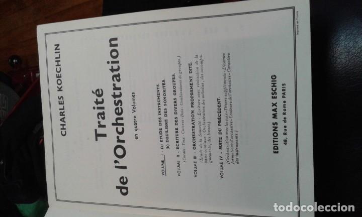 Libros antiguos: Charles Koechlin.trait&egrave; de lorchestration.Ediciones M&aacute;x Eschig. - Foto 4