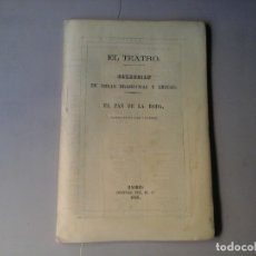 Libros antiguos: F. ASENJO BARBIERI / FRANCISCO CAMPRODON. EL PAN DE LA BODA. 1ª EDICIÓN 1868. TEATRO. ZARZUELA. RARO