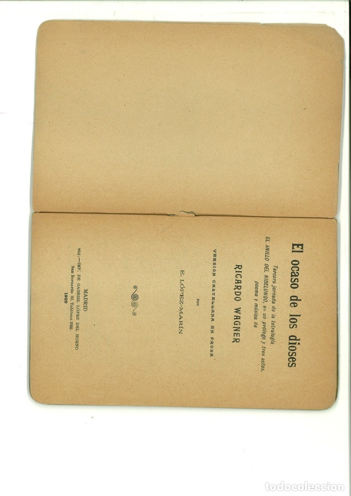 Libros antiguos: EL OCASO DE LOS DIOSES. Ricardo Wagner - Foto 2