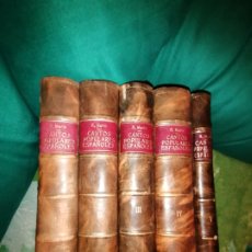 Libros antiguos: CANTOS POPULARES ESPAÑOLES. 1882. 5 VOLS.