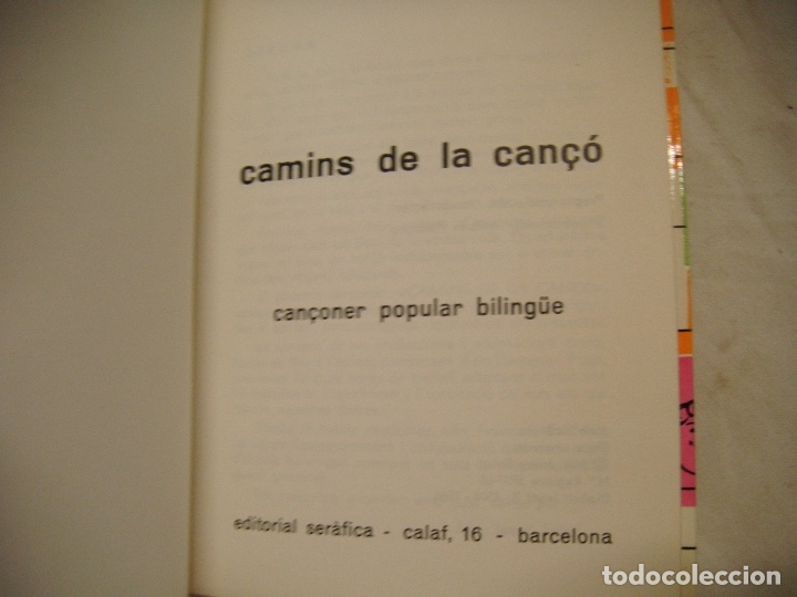 Libros antiguos: Camina de la can&ccedil;&oacute; biling&uuml;e - Foto 2