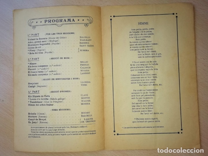 Libros antiguos: Programa de concierto de 1910 - Foto 3