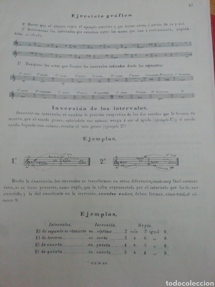 Libros antiguos: LIBRO DE EJERCICIOS DE MUSICA - SEGUNDA PARTE- - Foto 2