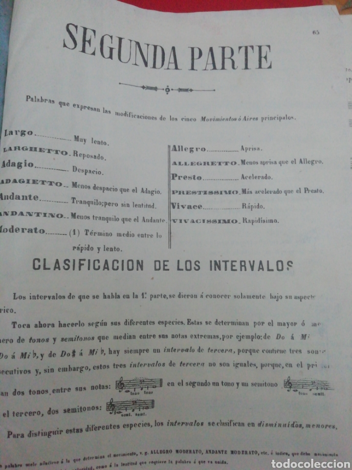 Libros antiguos: LIBRO DE EJERCICIOS DE MUSICA - SEGUNDA PARTE- - Foto 1