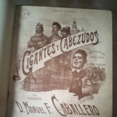 Libros antiguos: GIGANTES Y CABEZUDOS ZARZUELA EN UN ACTO EN VERSO - M. ECHEGARAY - CASA DOTESIO. Lote 271899238