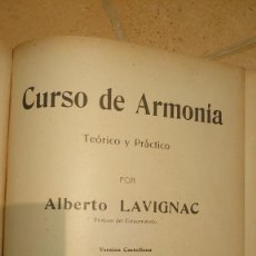Libros antiguos: PYMY V CURSO DE ARMONIA, TEORICO Y PRACTICO, ALBERTO LAVIGNAC, VERSION CASTELLANA FELIPE PEDRELL