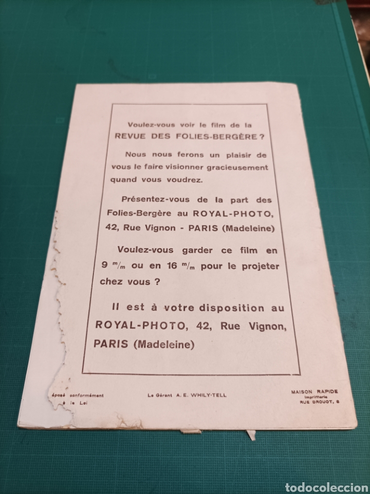 Libros antiguos: FOLIES BERGERE .PROGRAMME OFFICIEL - Foto 2