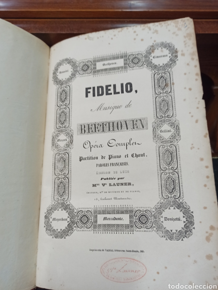 Libros antiguos: BEETHOVEN FIDELIO. Opéra Complet. Partition de piano et chant, paroles françaises. - Foto 1 - 335970248