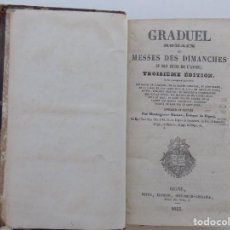 Libros antiguos: LIBRERIA GHOTICA. COMPLETO ANTIFONARIO DEL AÑO 1855. GRADUEL ROMAIN OU MESSES DES DIMANCHES.. Lote 356894360
