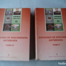 Libros antiguos: CATALOGO DE DISCOGRAFIA ASTURIANA. SON DOS TOMOS.. Lote 366379061
