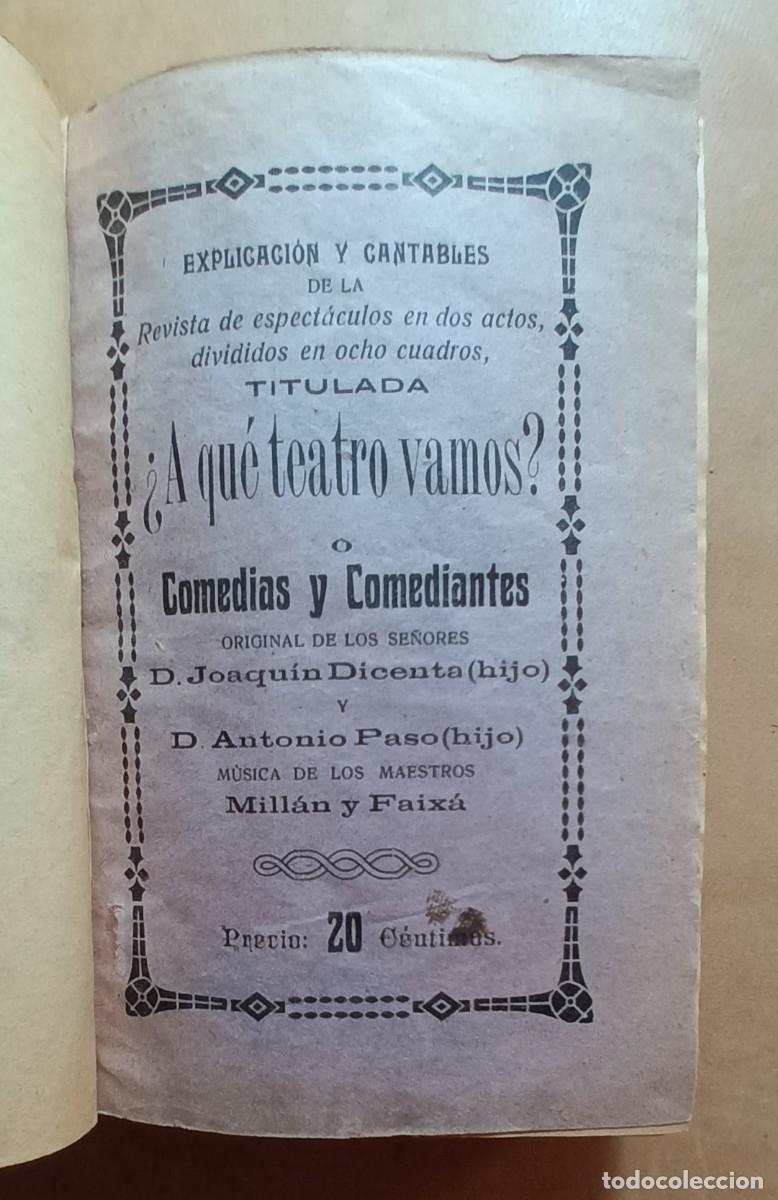 Libros antiguos: ARGUMENTOS Y CANTABLES (1908 &ndash; 1918) - Foto 2