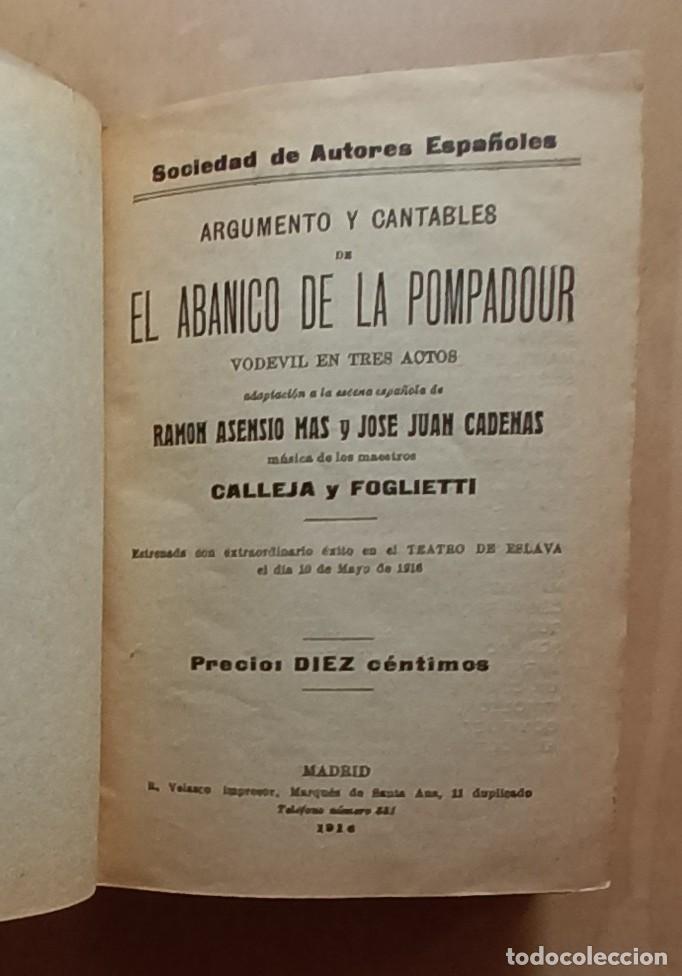 Libros antiguos: ARGUMENTOS Y CANTABLES (1908 &ndash; 1918) - Foto 6
