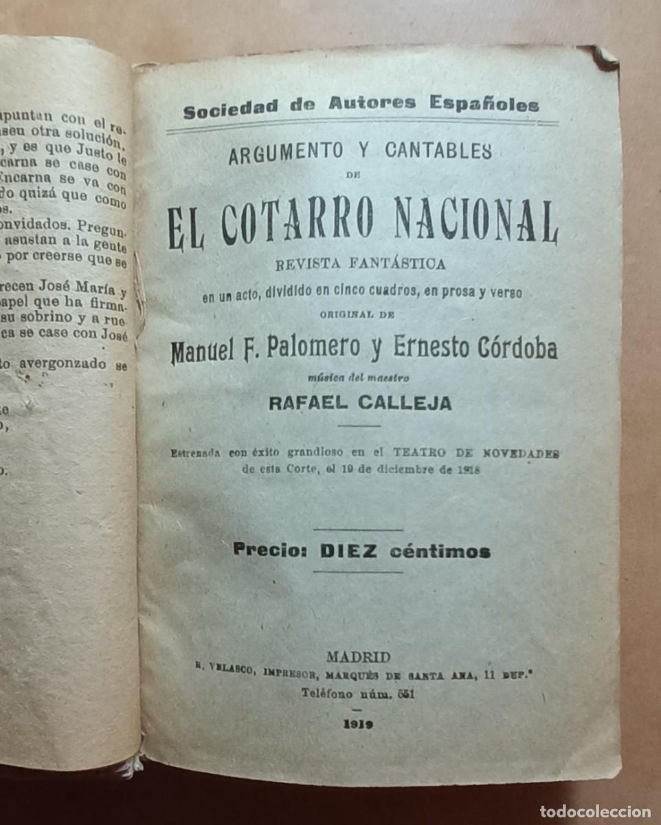 Libros antiguos: ARGUMENTOS Y CANTABLES (1908 &ndash; 1918) - Foto 16