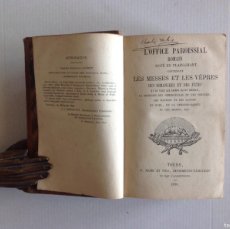 Libros antiguos: MÚSICA: CANTO GREGORIANO, LLANO. L´OFFICE PAROISSIAL ROMAIN, NOTÉ EN PLAIN-CHANT, TOURS, 1876. Lote 402100634