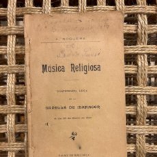 Libros antiguos: MUSICA RELIGIOSA, MANACOR, MALLORCA, A NOGUERA, 1899