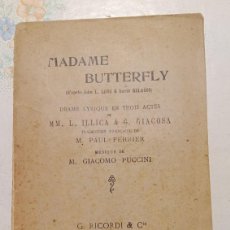 Libros antiguos: MADAME BUTTERFLY - G. RICORDI & CIE - PARÍS - FRANCÉS