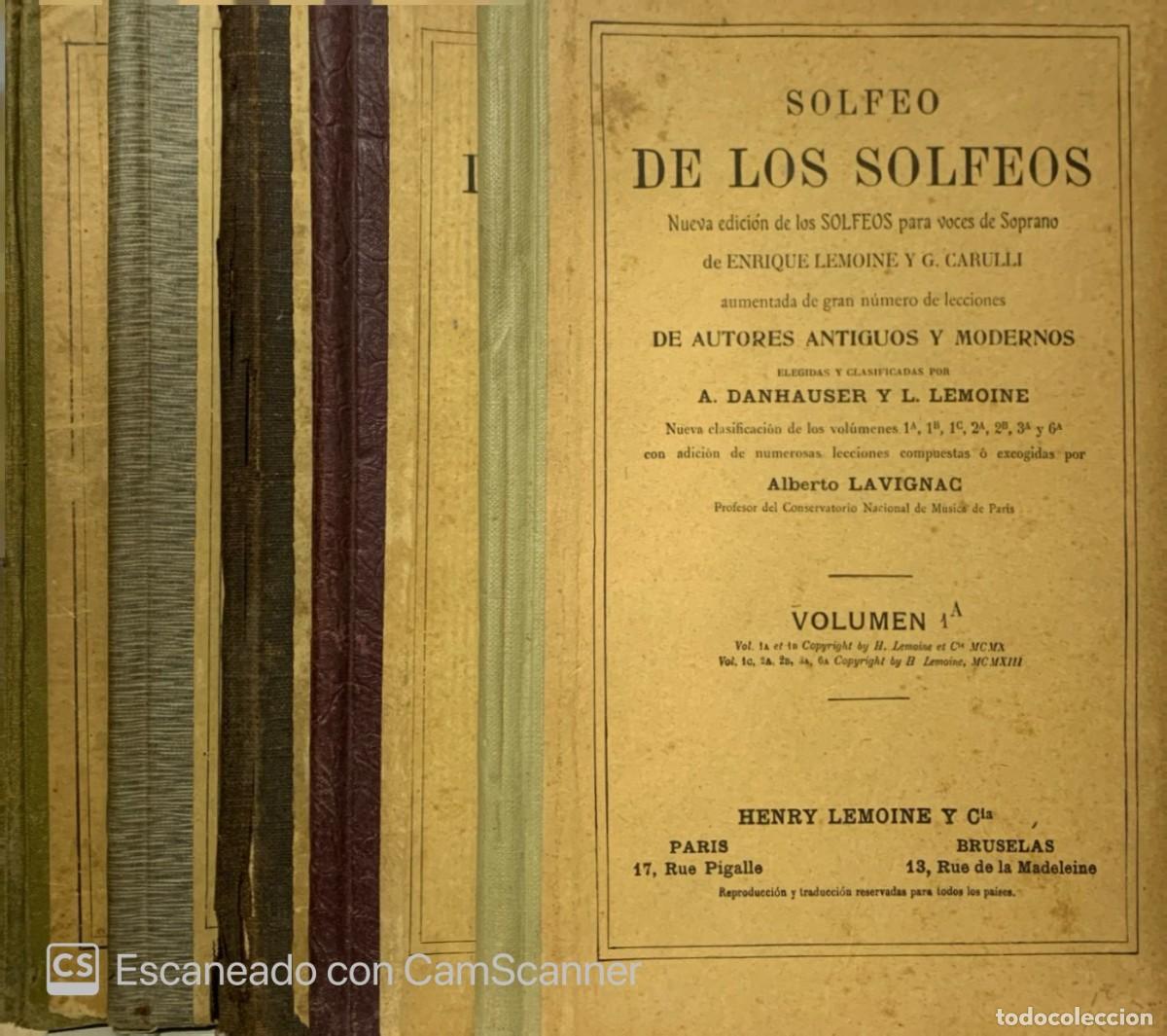 Libros antiguos: SOLFEO DE LOS SOLFEOS. 5 LIBRETOS 1910 - Foto 1