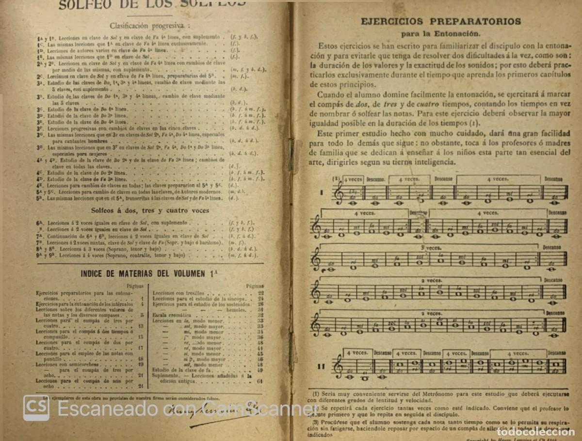 Libros antiguos: SOLFEO DE LOS SOLFEOS. 5 LIBRETOS 1910 - Foto 2