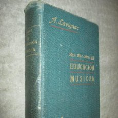 Libros antiguos: LA EDUCACIÓN MUSICAL, POR A. LAVIGNAC TRADUCCIÓN DE FELIPE PEDRELL, 1904