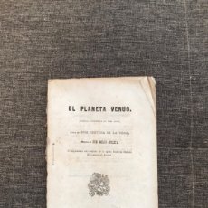 Libros antiguos: LIBRO EL PLANETA VENUS DON VENTURA DE LA VEGA 1858