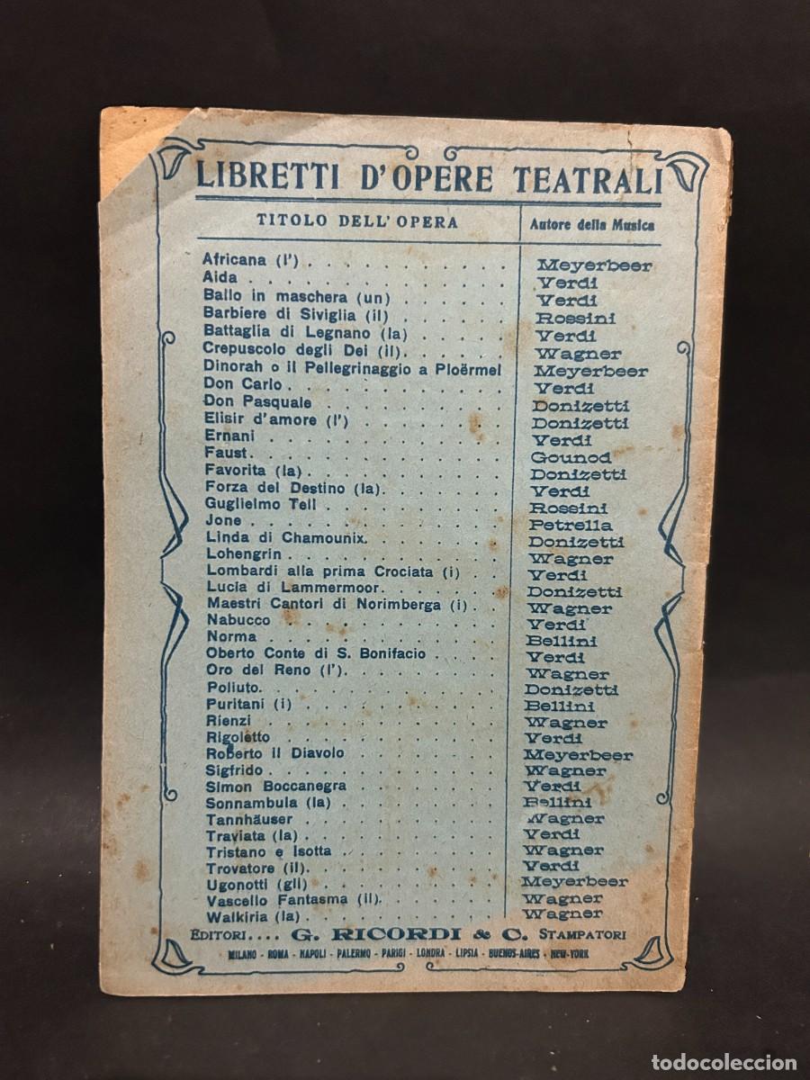 Libros antiguos: R. WAGNER - TRISTANO E ISOTTA - PROGRAMA DE OPERA - Foto 3