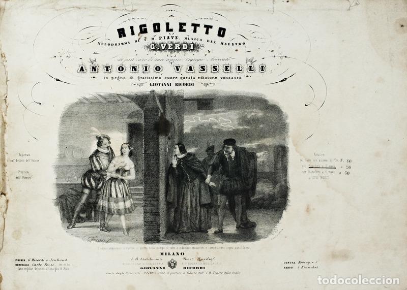 Libros antiguos: VERDI. (Giuseppe) - RIGOLETTO - Foto 1