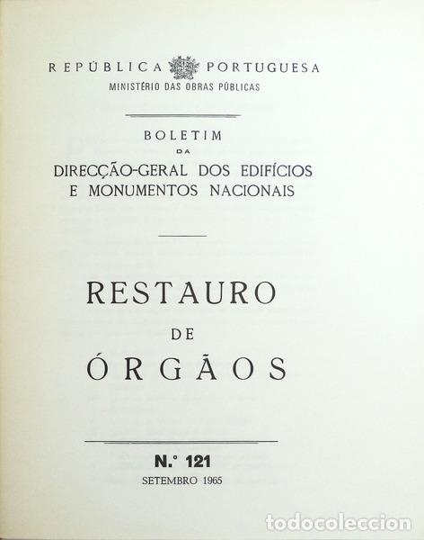 Libros antiguos: RESTAURO DE ORG&Atilde;OS. - Foto 2