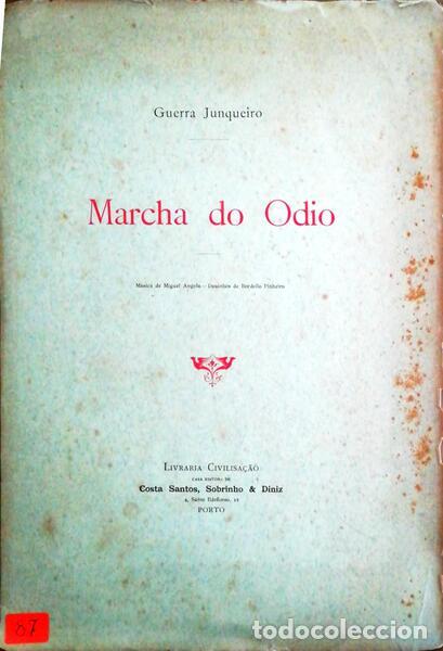 Libros antiguos: GUERRA JUNQUEIRO. - MARCHA DO ODIO. - Foto 1