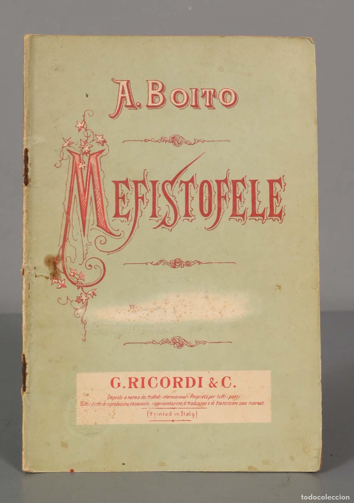Libros antiguos: Mefistofele Boito Arrigo - Foto 1