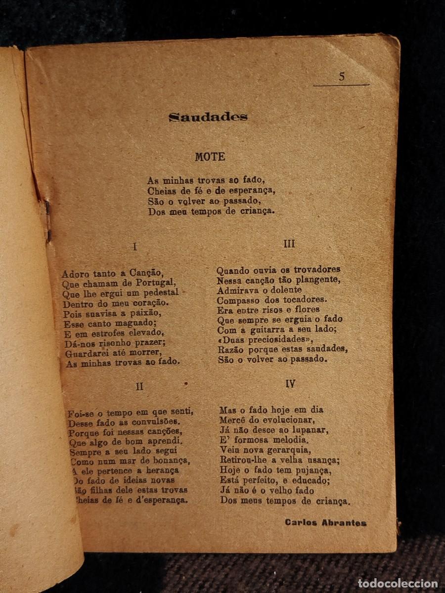 Libros antiguos: Fados e can&ccedil;oes. Letras de canciones. - Foto 8