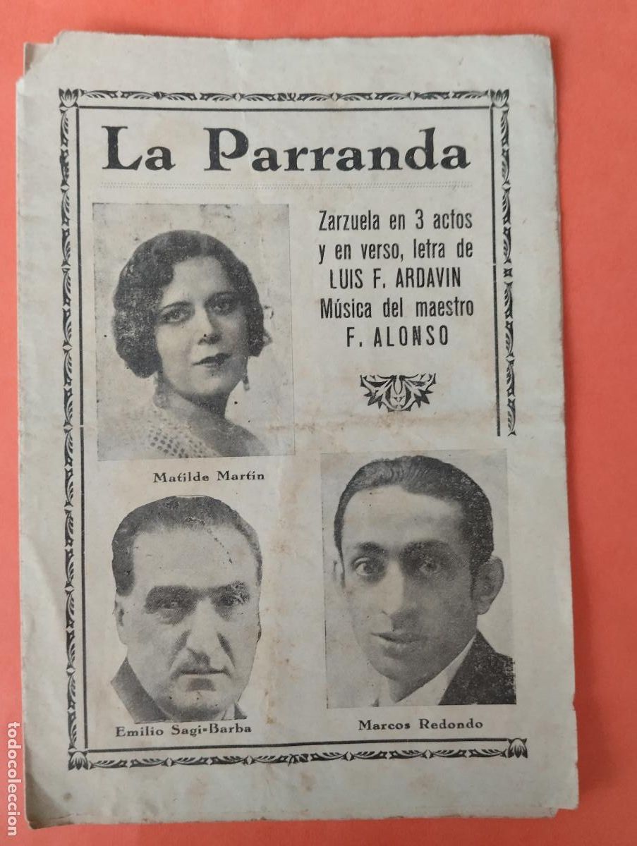 Libros antiguos: FAR - LA PARRADA. ZARZUELA. - Foto 1