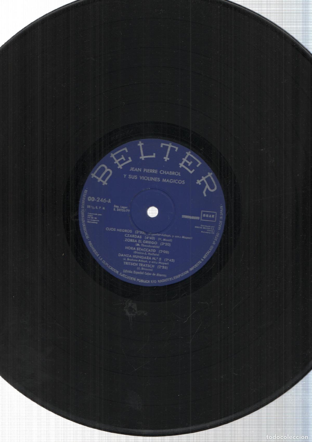 Antiquarische B&uuml;cher: LP: Jean Pierre Chabrol y sus Violines M&aacute;gicos. Le falta la cubierta exterior