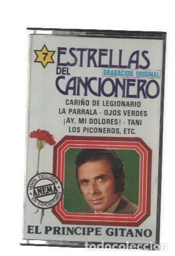 Livres anciens: Cassette: ebano: El Principe Gitano - vol 7 de Estrellas del Cancionero. Cari&ntilde;o de Legionario, Ojos