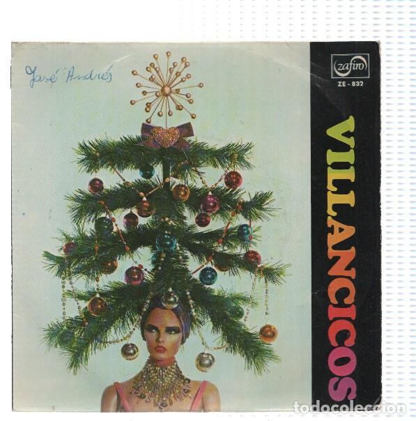 Livres anciens: Disco 45 RPM Sencillo: VILLANCICOS (Zafiro) : Tres Famosos y Uno Mas - Varios