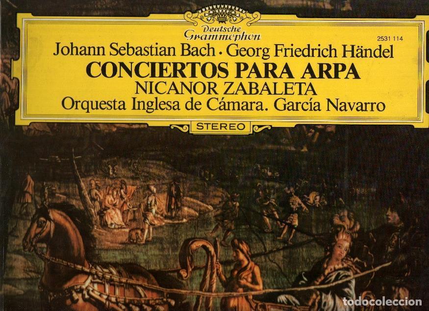 Livros antigos: Disco/Vinilo-LP: BACH Y HANDEL - Conciertos para Arpa (Deutsche Grammophon) - VIVALDI