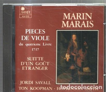 Libri antichi: CD MUSICA: MARIN MARAIS pieces de viole du quatrieme livre 1717 -