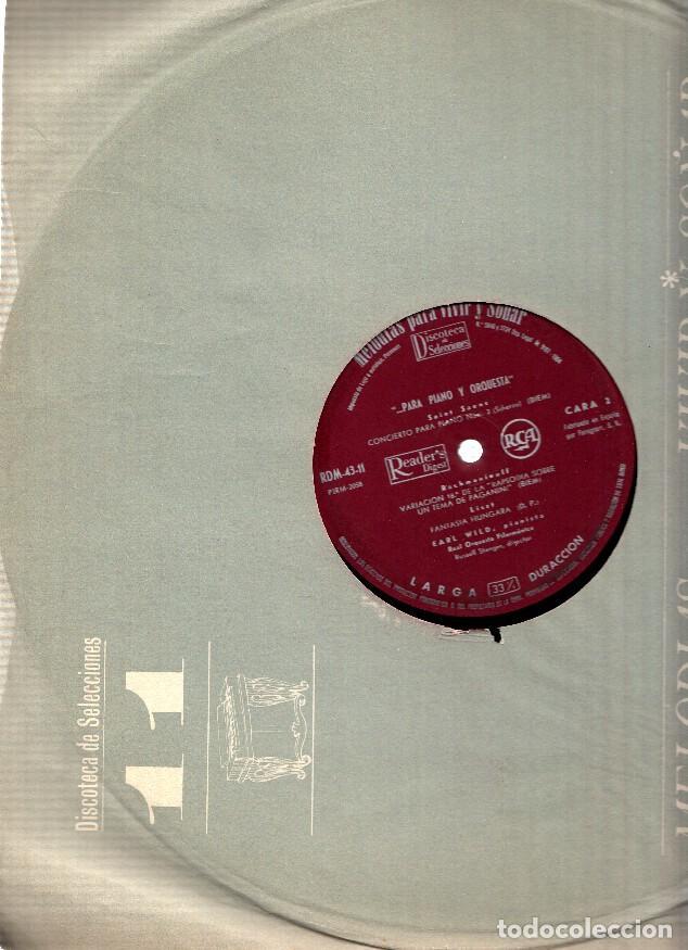 Libri antichi: Disco/Vinilo-LP: MELODIAS PARA VIVIR Y SO&Ntilde;AR, Disco 11: PARA PIANO Y ORQUESTA (RCA Readers Digest) -