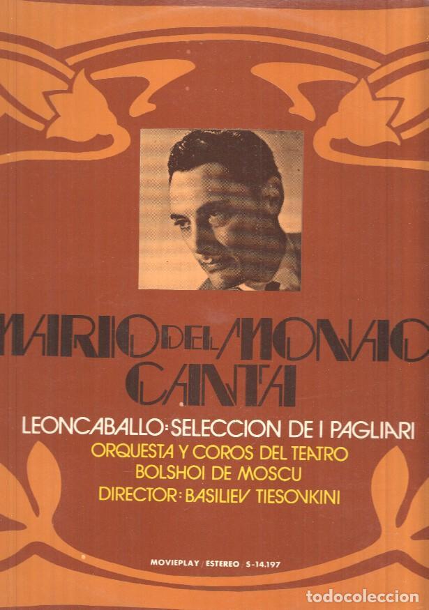 Libri antichi: LP: Mario del Monaco, canta- Leoncaballo: Seleccion de i plagliari. Movieplay