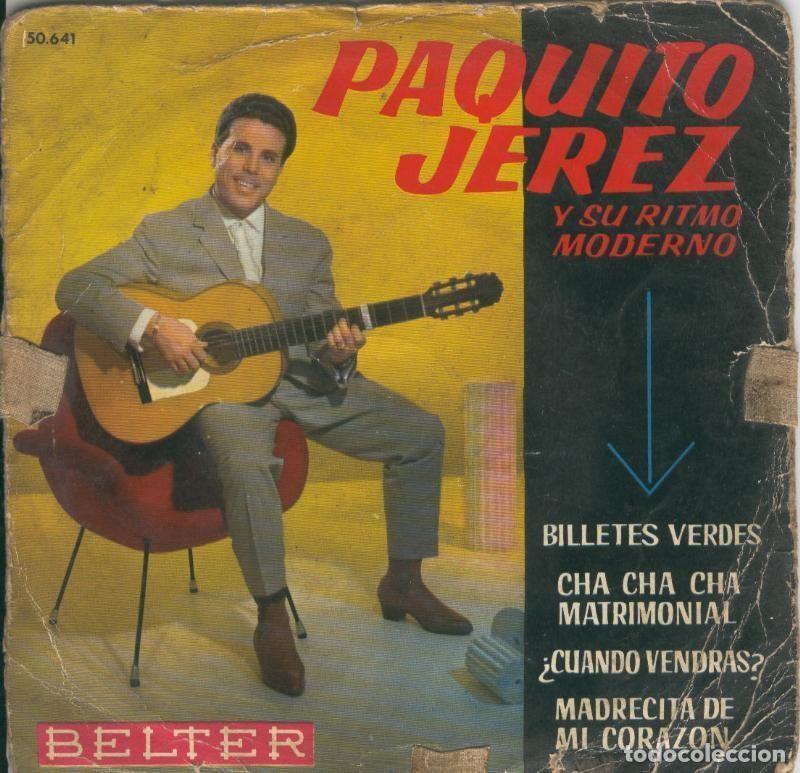 Antiquarische B&uuml;cher: Disco de 45 r.p.m: Paquito Jerez: Billetes Verdes - Cha cha cha matrimonial - Varios