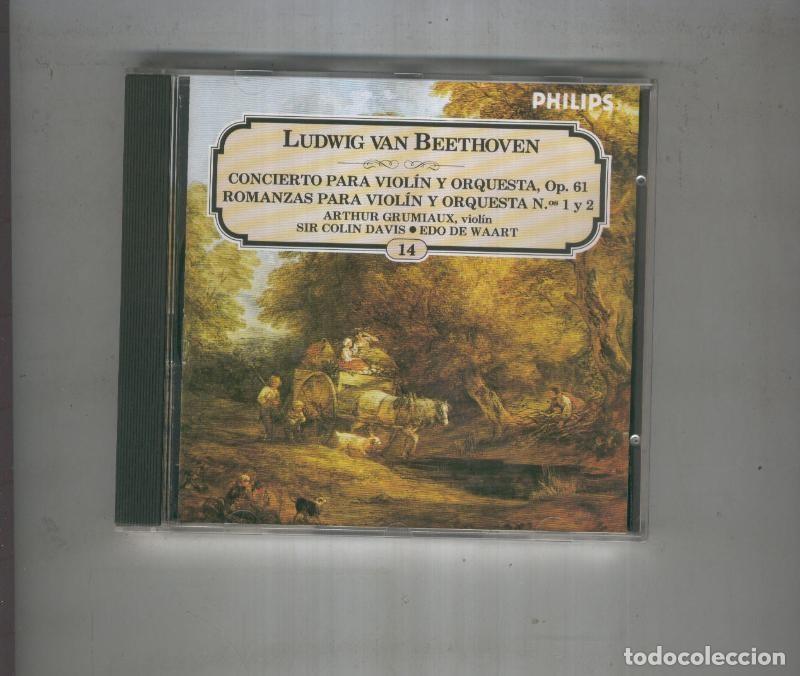 Libros antiguos: CD: BEETHOVEN Concierto violin op61 romanzas para violin numeros 1 y 2 - VARIOS