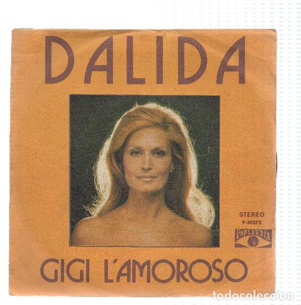 Old books: Disco 45 RPM Sencillo: DALIDA - Gigi l,Amoroso - DALIDA