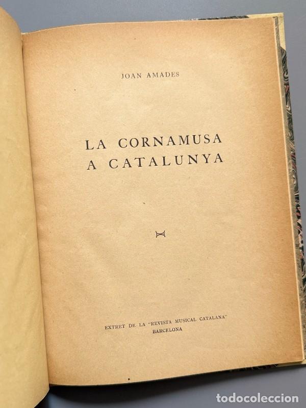 Libros antiguos: La cornamusa a Catalunya, Joan Amades - Revista Musical Catalana, 1932