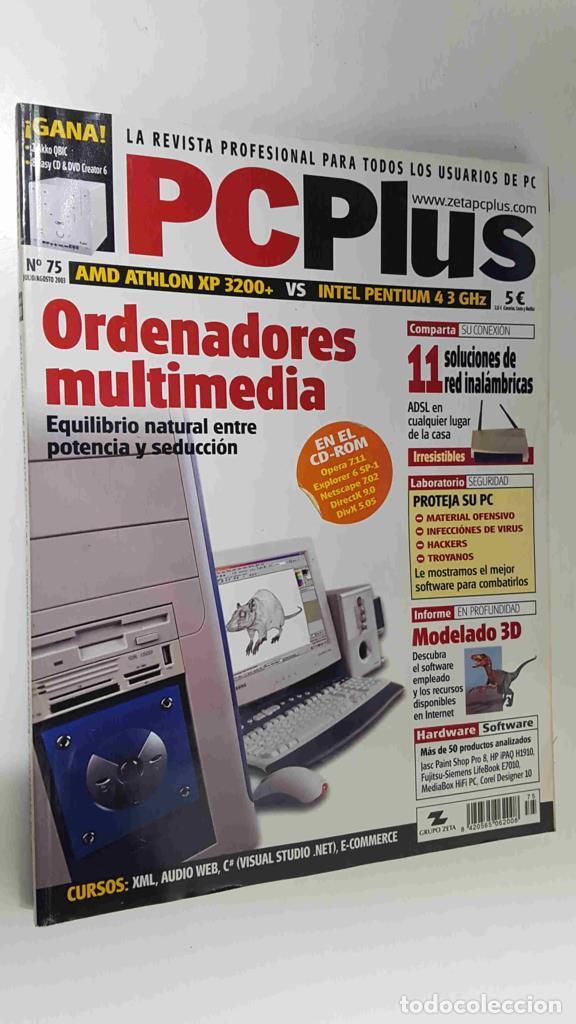 Old books: Revista PC Plus n&ordm; 75, jul/ago 2003. NO INCLUYE CD-ROM. AMD Athlon XP 3200+ vs Intel Pentium 4 3 GHz