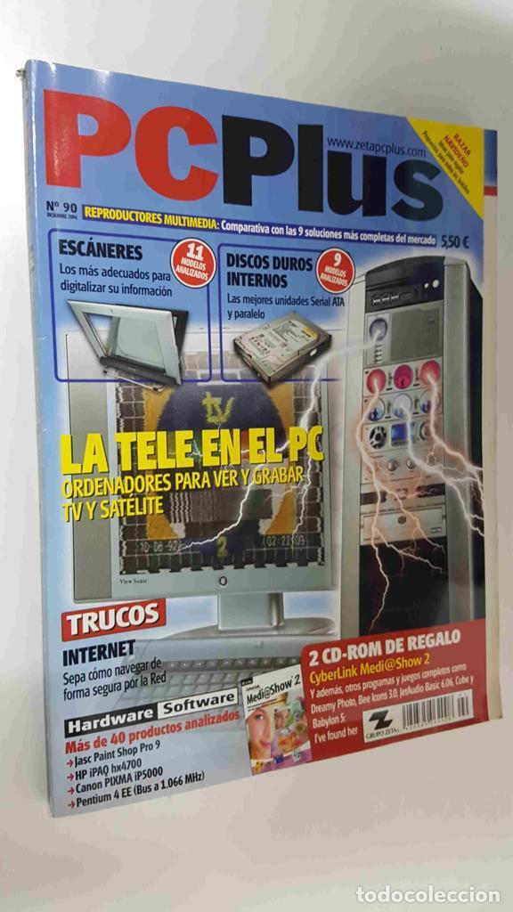 Old books: Revista PC Plus n&ordm; 90, dic 2004. NO INCLUYE los 2 CD-ROM. La tele en el PC - ordenadores para very g