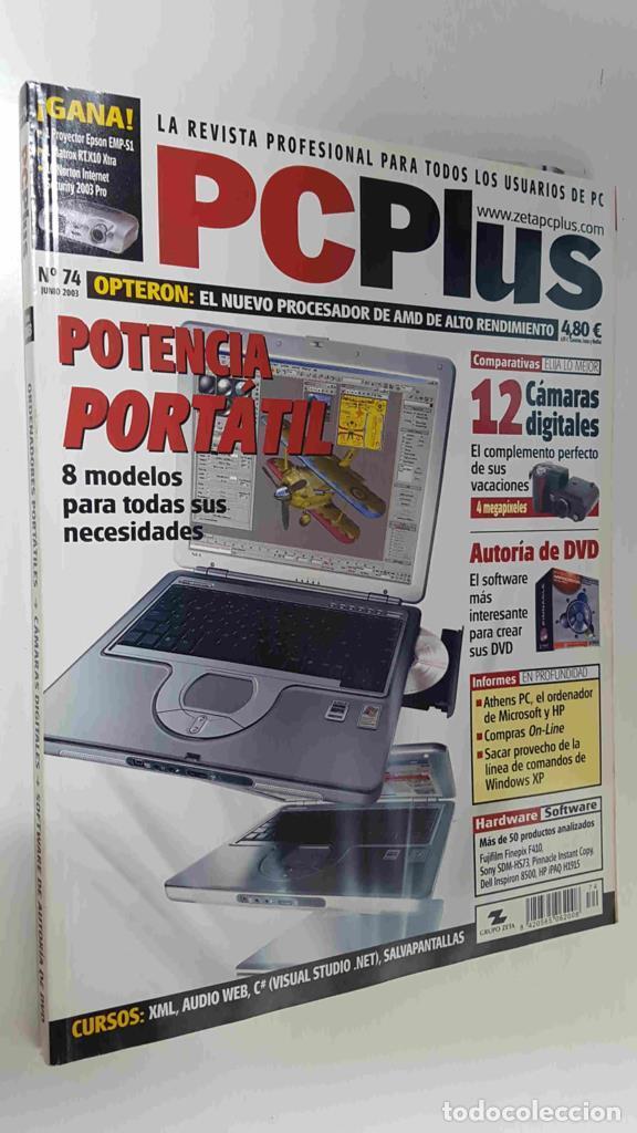 Old books: Revista PC Plus n&ordm; 74, jun 2003. NO INCLUYE CD-ROM. Opteron el nuevo procesador de AMD de alto rendi