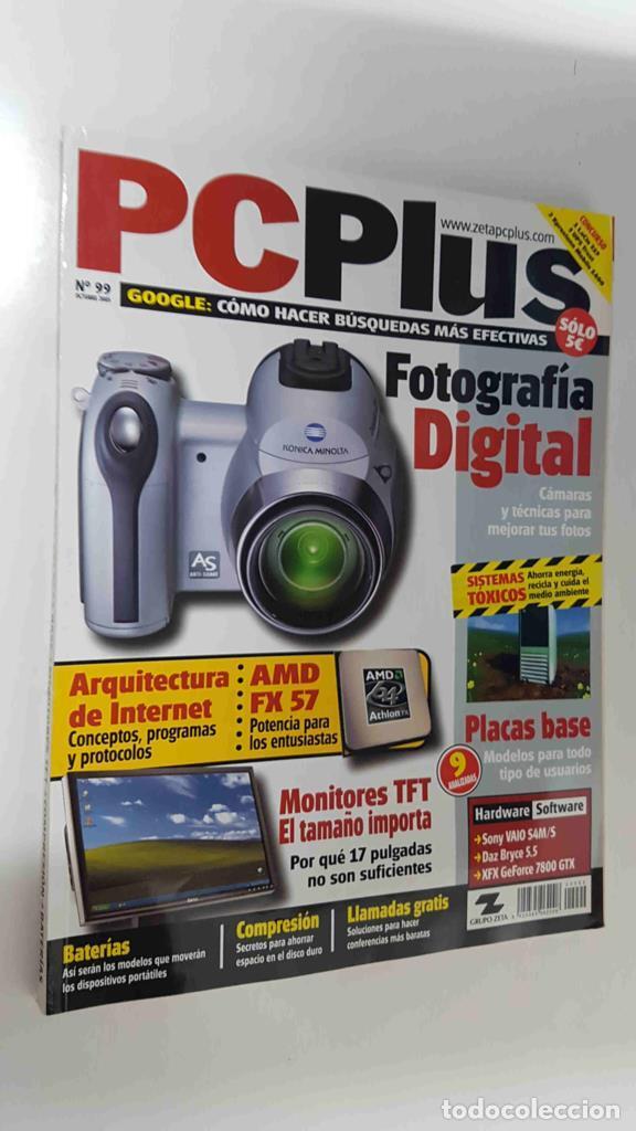 Antiquarische B&uuml;cher: Revista PC Plus n&ordm; 99, oct 2005. NO INCLUYE CD-ROM. Fotograf&iacute;a digital c&aacute;maras y t&eacute;cnicas para mejor