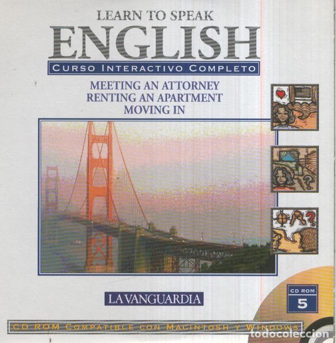 Libri antichi: CD-ROM: Curso interactivo: LEARN TO SPEAK ENGLISH, No.05: MEETING AN ATTORNEY - La Vanguardia