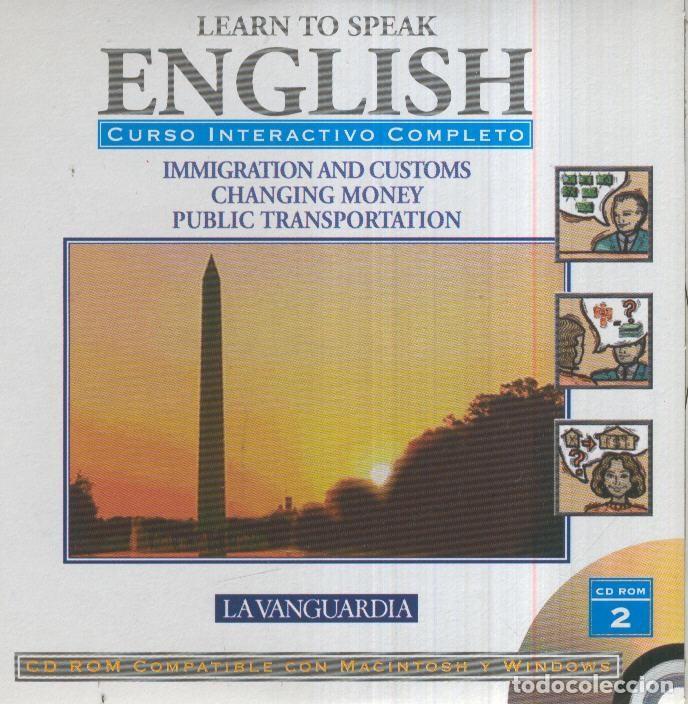 Libri antichi: CD-ROM: Curso interactivo: LEARN TO SPEAK ENGLISH, No.02: IMMIGRATION AND CUSTOMS - La Vanguardia